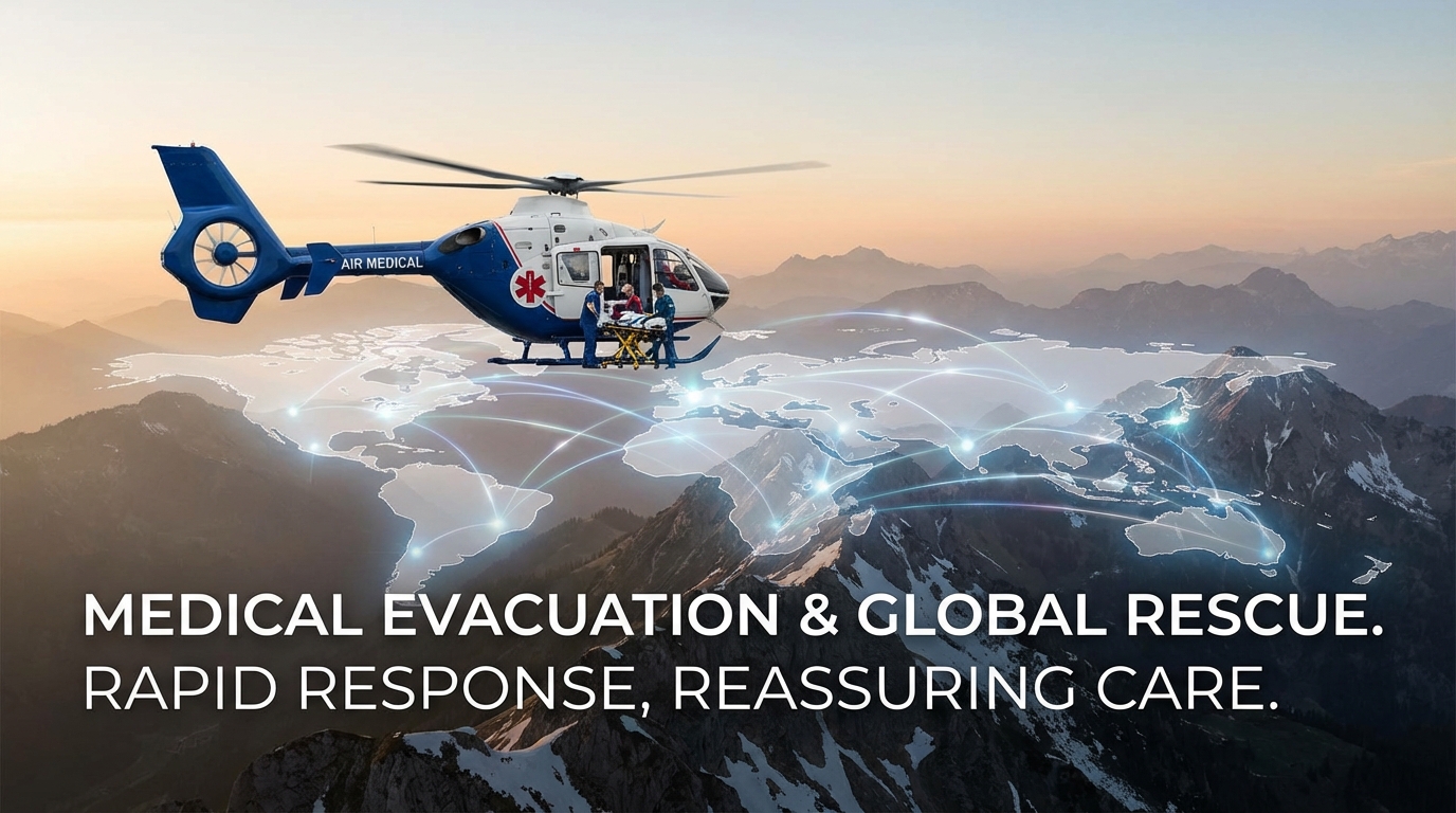 Emergency medical evacuation helicopter and insurance coverage