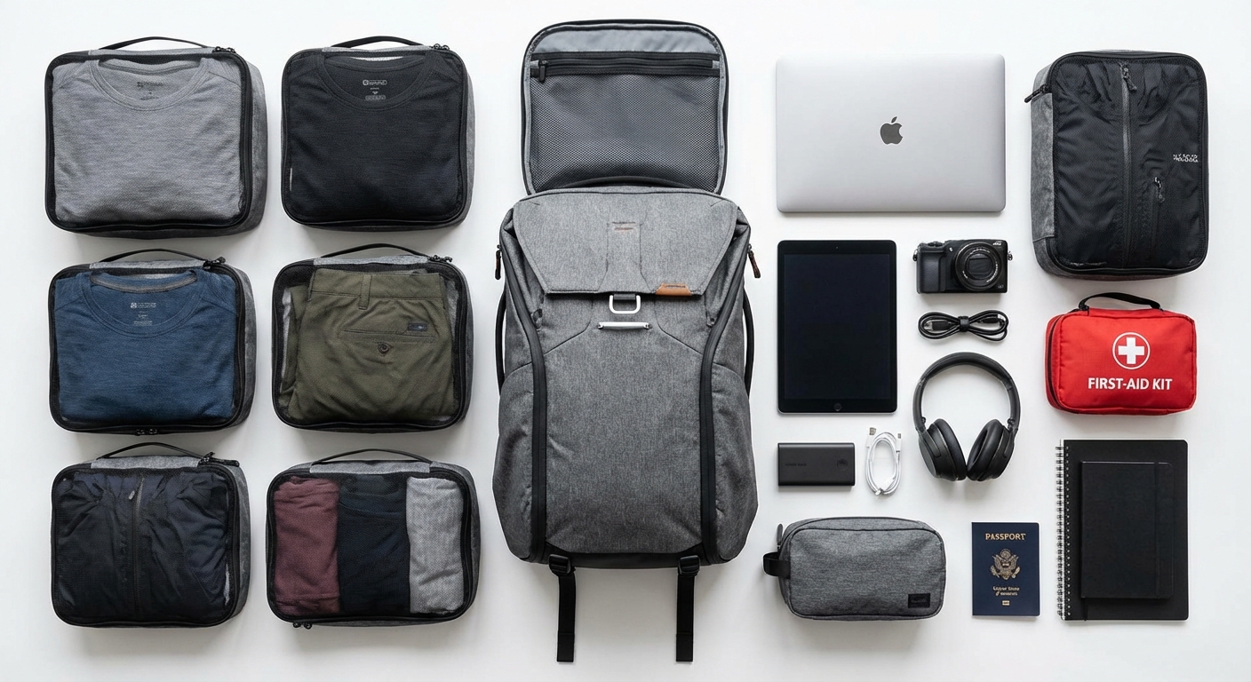 Ultimate digital nomad packing list with complete travel gear